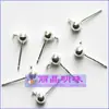 Brincos de Tarraxa com Cabeça Redonda de Prata 925 para DIY Cor Prata Branca/Branco K 4MM 6,5 yuan/par de duas cores
