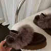 Pantuflas de Suela Gruesa Henan Sangpo Lindas Pantuflas de Piel Larga con Cordones y Suela Gruesa 20635