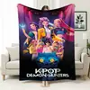 Manta de Sofá de Oficina Temática de Caza de Grupo Femenino de Kpop, Manta Estampada de Franela, Manta para Siesta de Mercancía Transfronteriza, Manta Cubierta