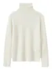 Camiseta base de punto 100% cachemira pura con adornos completos de pedrería para mujer, nuevo top versátil de cuello redondo de manga larga de color liso para otoño e invierno