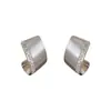 Pendientes Europeos y Americanos de Diseño de Nicho con Metal Cepillado Irregular Retorcido Incrustados con Diamantes Estilo Frío Pendientes de Gama Alta