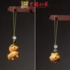 Sándalo Doce Signos del Zodiaco Nueva Cadena para Teléfono Móvil Llavero de Coche Chino Colgante Lindo para Bolso Colgante para Teléfono Móvil Regalo
