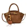 Moda Retro Simple Estampado de Leopardo Gamuza 2026 Bolso de Hombro Único Cruzado para Mujer Otoño Nuevo Viaje de Negocios Nicho