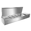Mostrador Refrigerado Comercial de Escritorio para Pizza Transfronterizo, Mostrador Comercial de Postres y Ensaladas con Cubierta de Cristal para Conservación de Frescura