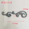 Accesorios de Hierro Forjado Accesorios de Arte de Aluminio Imitación Puerta de Hierro Flores Decorativas Placa Base Cuadrada Soldable Cabeza de Flor para Puerta Flor de Hierro Lámina de Hierro Flor