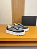 Zapatos Casuales Populares de Patchwork de Cuero Genuino, Tenis Perforados de Malla Multicolores para Hombre con Suela Gruesa para Aumentar la Altura, Suministro Directo para Exportación
