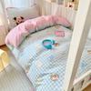 Juego de cama de tres piezas de algodón puro para dormitorio de estudiantes 100% se puede dormir desnudo Sábanas de cama individual Funda nórdica