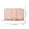 Cartera Popular de Lujo Ligero Transfronteriza para Mujer, Corta, de Moda, Gran Capacidad, Hebilla de Cremallera, Billetera para Estudiante, Color Sólido, Billetera para Monedas