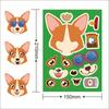 Adesivos Temáticos de Animais Transfronteiriços Presente Infantil Festa DIY Fazendo Desenho Animado Gato e Cachorro Fofos Jogos para Pais e Filhos