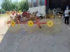 Ancinho de Grama Tipo Disco, Coletor de Palha de Forragem, Ancinho de Grama Ciclone para Trator, Ancinho de Disco com Dentes de Mola Espessados