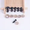 Olhos pretos completos de crochê para boneca, olhos de linha, acessórios DIY, ursinho de pelúcia, brinquedo de lã, olhos de feijão preto