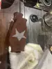 Guantes sin dedos de estrella de cinco puntas estilo coreano, calentadores de muñeca tejidos de lana para otoño e invierno, mangas jacquard engrosadas para hombres y mujeres
