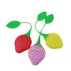 Colador de té de limón y fresa bolsa de té de silicona juego de té creador de té de silicona creativo herramienta de filtro de té regalo