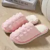 Modelo 2022 Zapatillas de Algodón para Piso Mujer Otoño/Invierno Hogar Interior Suela Gruesa Antideslizante Cálidas Zapatillas de Felpa para Pareja Hombre