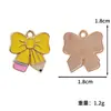 Serie Temporada de Regreso a Clases Colgantes Coloridos de Aleación Accesorios para Joyería Hecha a Mano DIY Adornos Colgantes Accesorios para Pulseras y Llaveros Colgantes Pequeños