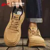 Zapatos Huili para hombre, nueva colección de otoño, botines estilo Martin, botas de trabajo para exteriores con suela gruesa, zapatos para senderismo, zapatos casuales de moda, estilo botín