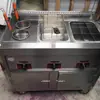 Estufa de Gas del Fabricante, Teppanyaki, Carrito de Comida Callejera Nocturna, Freidora, Carrito Multifuncional para Puesto, Equipo Estándar para Tofu Frito y Arroz Frito
