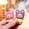 Adorable Gato Corazón Peluche Flocado Pera Llavero Colgante Adorno de Escritorio Caja Sorpresa Bolsa Sorpresa Mayoreo