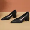 Tacones Altos para Mujer Verano Nuevo Estilo Temperamento Combinan con Todo Trabajo Viajero Entrevista Profesionales Puntiagudos Tacón Grueso Zapatos de Mujer para en stock