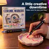 Marcadores acrílicos de 24 colores, doble punta, doble color, para pintar sobre cerámica, piedra, madera y vidrio; Plumas para manualidades y grafitis DIY