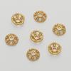Cobre color que no se desvanece de 18K color oro antiguo flor hueca soporte para pulsera collar DIY hecho a mano espaciador hueco multiestilo