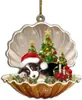 Nuevos Productos Transfronterizos Funda Perro Durmiendo Colgadores de Coche de Acrílico Colgadores de Árbol de Navidad Decoraciones para el Hogar