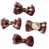 KT cuadros rojo vino lazo seda dorada accesorios de tela diy tocado funda para teléfono móvil pinza para el cabello calcetines zapatos flor accesorios de ropa