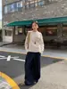 [Comos Cms] 2025 Nuevo Otoño Estilo Coreano Sueltos Casuales Pantalones de Mezclilla Pierna Ancha Cm255036