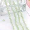 Cuentas sueltas de cristal de diamante de jade 4 mm cuentas de dos puntas material de vidrio cuentas huecas accesorios hechos a mano para bricolaje