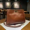 Bolso Vintage para Mujer de Cuero Curtido Vegetal Personalizado, Popular Bolso Kelly, Exportación Transfronteriza, Bolso Cruzado de Cuero Genuino de Primera Capa
