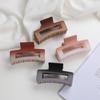 Corea del Sur degradado mediano rectangular clip geométrico hueco 2022 invierno Nuevo plato horquilla clip tiburón parte trasera de la cabeza femenino
