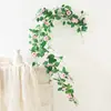 Decoración de pared de flor de rosa de vid artificial de plástico, popular fondo de planta falsa para bodas, decoración del hogar y escaparates, con vides florales entrelazadas