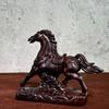 Ornamentos de Cavalo do Zodíaco em Ébano Entalhado Decoração de Madeira Maciça Cavalo para o Sucesso Decoração de Mesa para Casa Escritório Artesanato Presentes