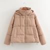 Otoño Europeo y Americano Transfronterizo Estilo Europeo y Americano Venta al por Mayor Amazon Algodón para Mujer Ropa Exterior con Cordón Capucha Cremallera Corta Algodón Ropa Exterior