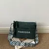 Bolsa casual lisa estilo universitário de um ombro bolsa casual da moda com letras 2026 nova bolsa tote grande capacidade da moda