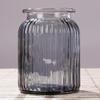 Vaso de vidro europeu criativo com borda vertical transparente para arranjo de flores hidropônicas decoração de sala de estar para casa ornamentos atacado vaso de flores