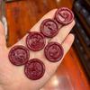 Novo estilo natural alto conteúdo roxo ouro areia signo do zodíaco fivela ping an pingente de cinábrio dupla face para homens e mulheres