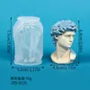 Molde de Silicona Cabeza de David de Resina de Cristal para Aromaterapia, Piedra Difusora de Cera, Molde para Adorno de Regalo