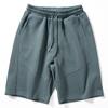 Pantalones Cortos Deportivos Nuevos de Verano para Hombre, Suaves, Transpirables, Color Sólido, Versátiles de Largo Medio, Pantalones de Cinco Cuartos Holgados, Caídos y Rectos para Hombre