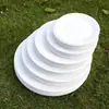 Pratos de Papel Descartáveis para Pintura, Jardim de Infância, Bolo de Aniversário, Garfo, Churrasco, Comida, Redondo, Branco # 36