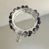 Pulseira Flor Explosão Bicolor Preto e Branco, Design de Nicho Estilo Chinês, Pulseira Simples e Versátil, Pulseira DIY, Pulseira Melhor Amigo Estudante