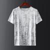 Fabricante Fonte Camiseta de Manga Curta Seda Gelo Masculina 2024 Novo Verão Refrescante Tendência Estudantil Versátil Meia Manga Roupa Masculina