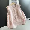 Chaleco Hueco Bordado de Jacquard de Seda 2026 Estilo Chino Cárdigan Chaqueta Corta Venta al por Mayor H21Emj9361