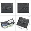 Cartera para hombre con patrón de cocodrilo Marute, cuero genuino, cartera sencilla de negocios, artículos genuinos para hombre, cartera para hombre al por mayor