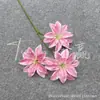 3 Cabeças de Lírios Artificiais Atacado para Celebrações de Casamento, Decorações Florais, Paredes de Flores, Arranjos de Flores e Lírios de Seda para Paisagismo
