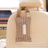 Caixa de Lenços para Carro, Bolsa Fofa de Tecido com Estampa Xadrez para Pendurar no Banco do Carro, Caixa de Lenços, Bolsa de Armazenamento de Lenços para os Bancos Traseiros do Carro