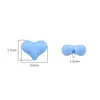 Cuentas de Acrílico de Color Sólido Transparente con Forma de Corazón Melocotón Accesorios para Cadena de Teléfono Hecha a Mano DIY Pulsera Collar Joyería