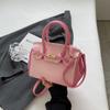 Bolsa Feminina Estilo Coreano Moda Portátil Grande Capacidade Bolsa Feminina Nova Textura Simples Bolsa Kelly Design de Nicho Bolsa Transversal