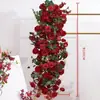 Arranjos de Flores Artificiais de Rosa Transfronteiriços, Arranjos de Flores para Corredor de Casamento, Flores para Decoração de Hotel, Decorações de Casamento, Bolas de Flores Artificiais, Arranjos de Flores