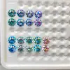 En stock circonita de diente de león degradada de 6 mm incrustada, accesorios de joyería hechos a mano que no se decoloran al por mayor